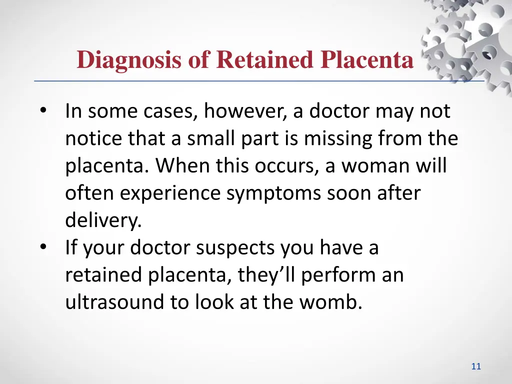 diagnosis of retained placenta 1