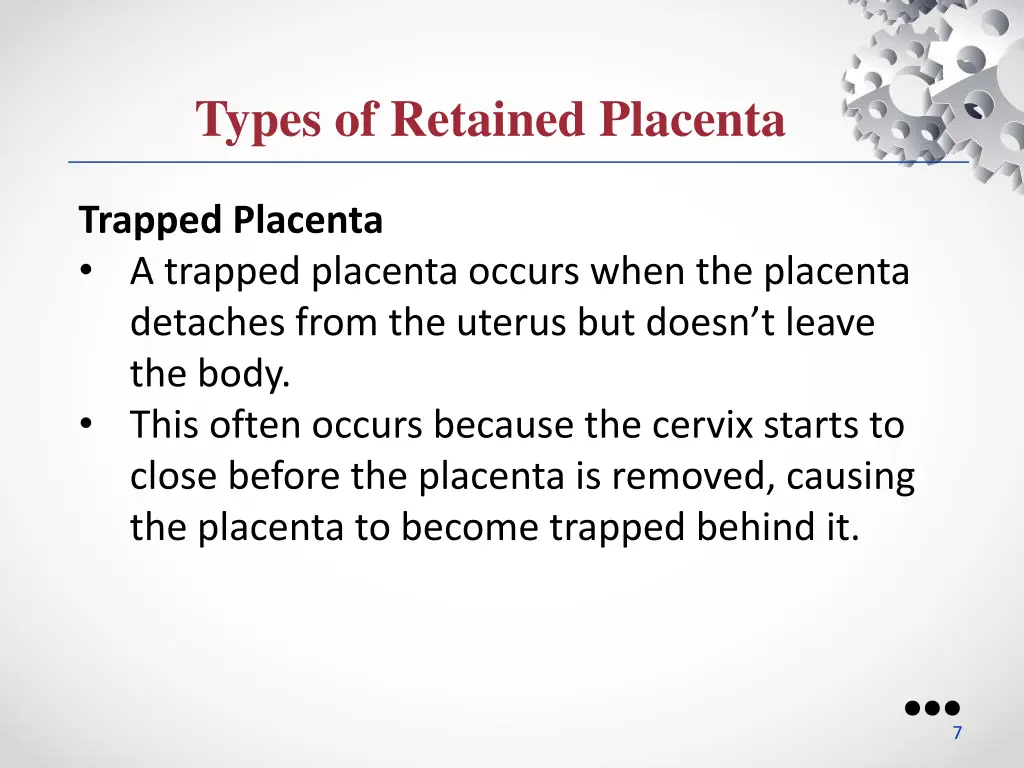 types of retained placenta 1