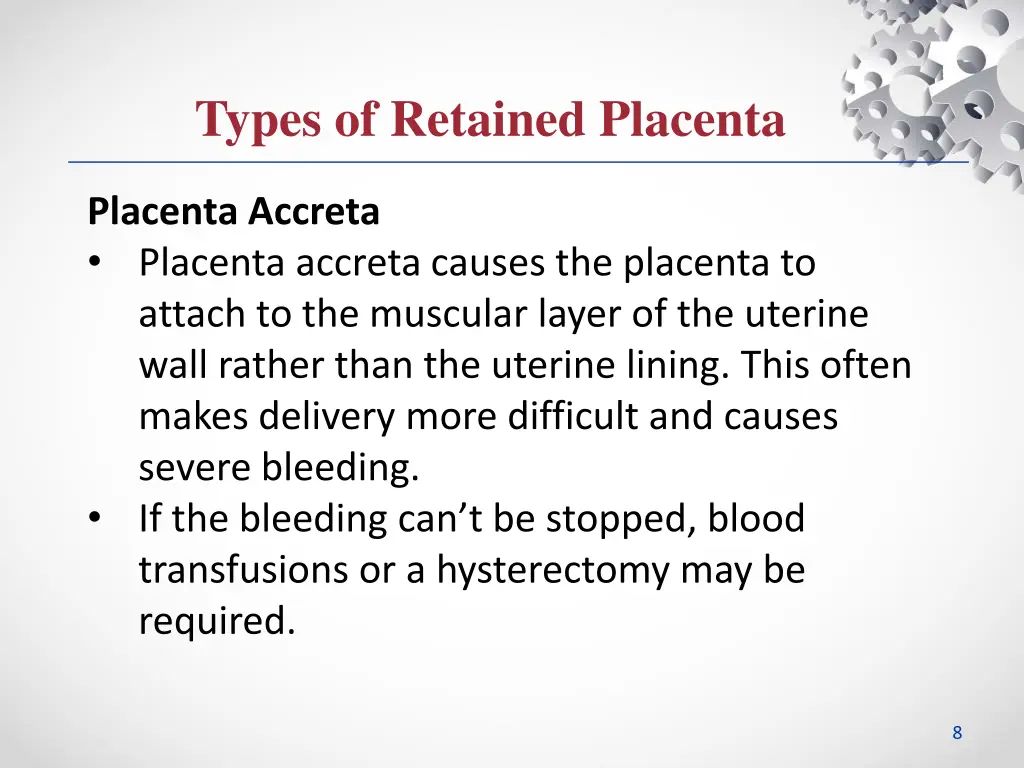 types of retained placenta 2