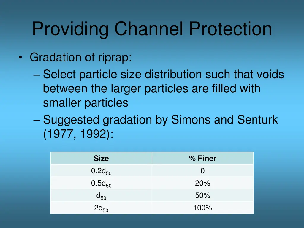 providing channel protection 1