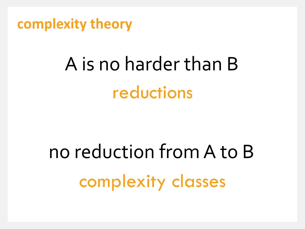 complexity theory