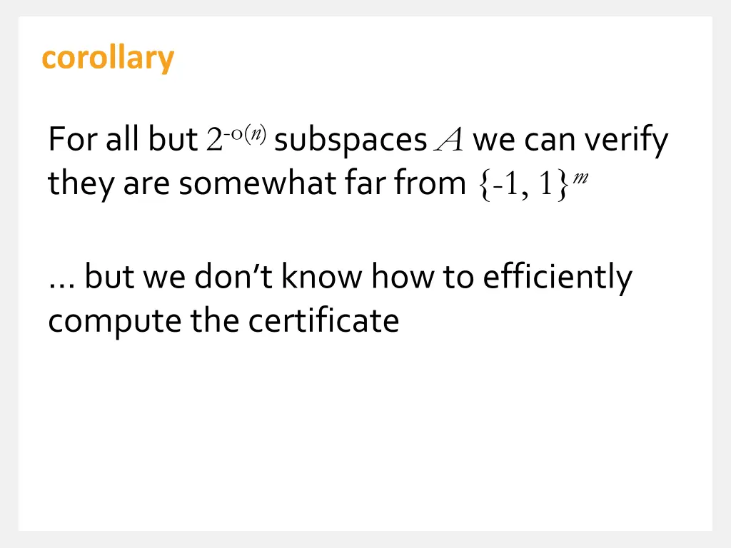 corollary