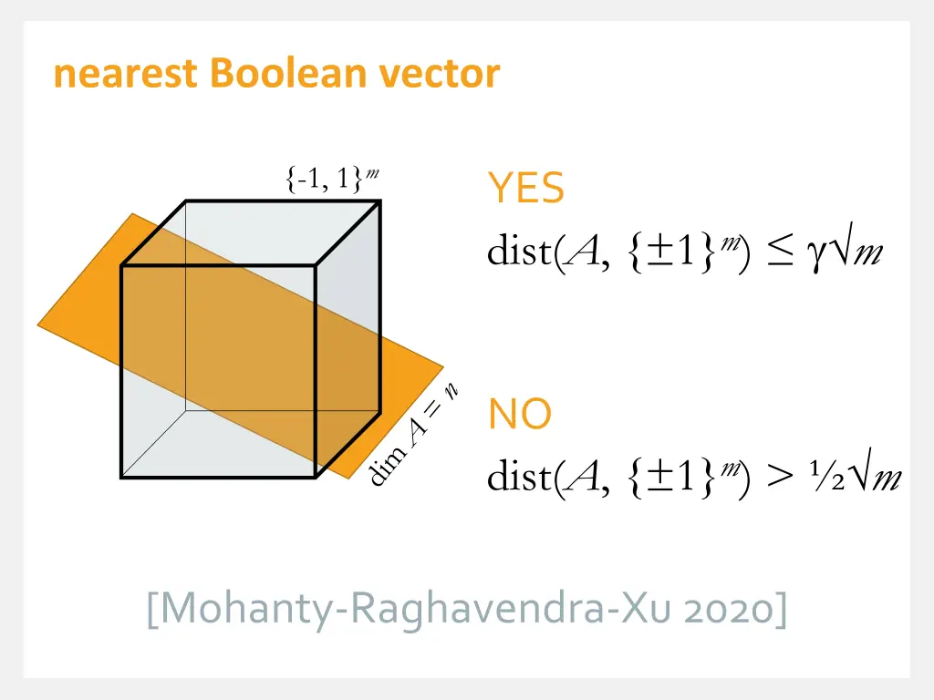 nearest boolean vector