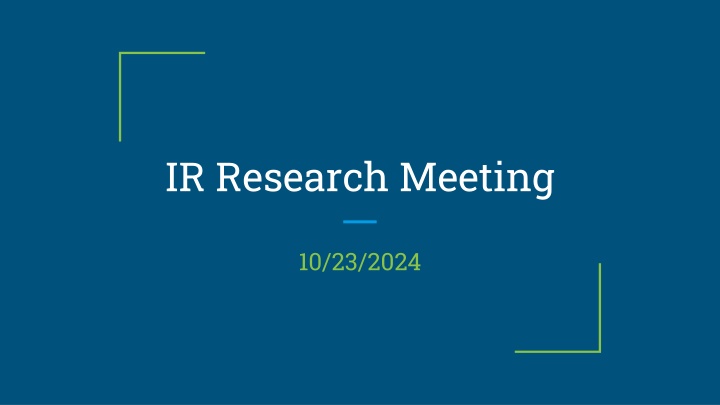 ir research meeting