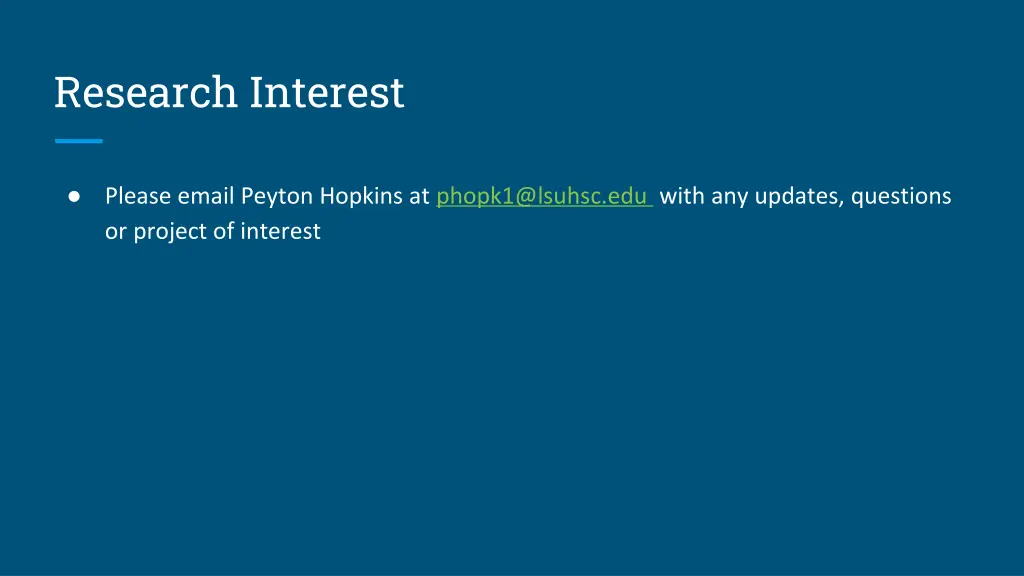 research interest