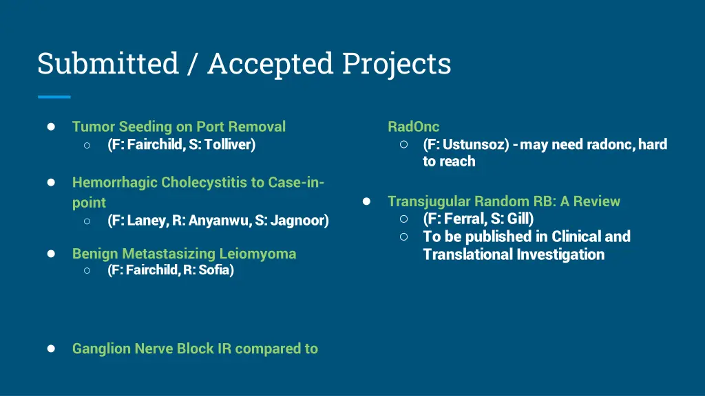 submitted accepted projects 1