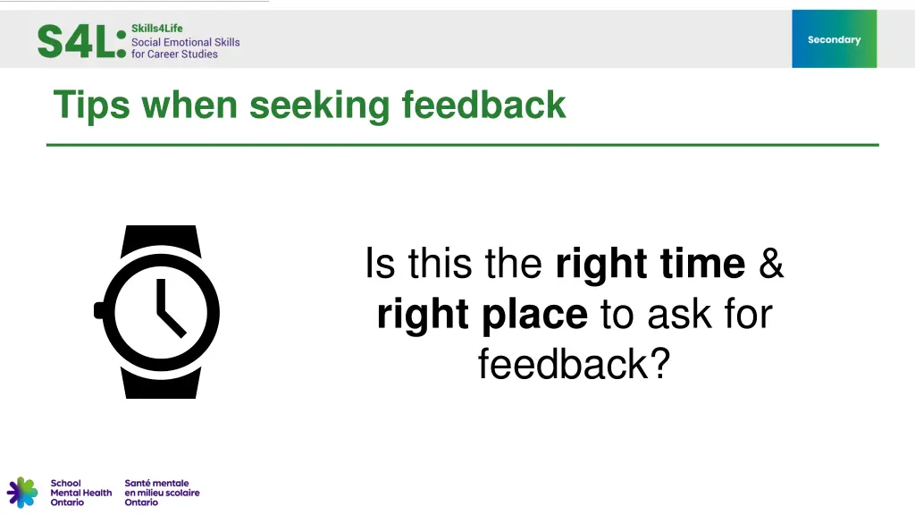 tips when seeking feedback