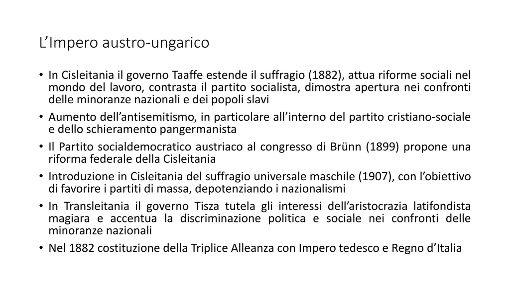 l impero austro ungarico