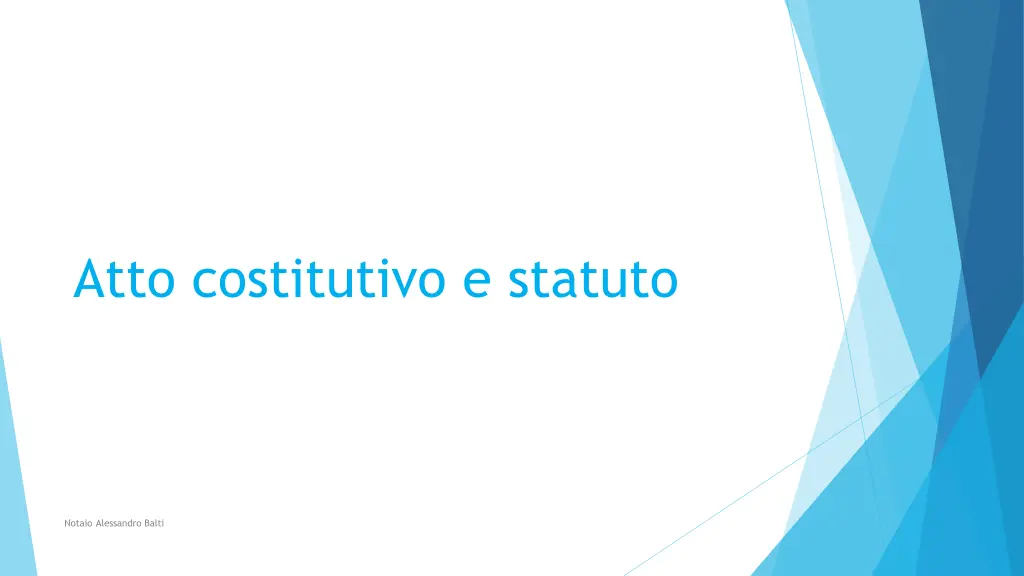 atto costitutivo e statuto