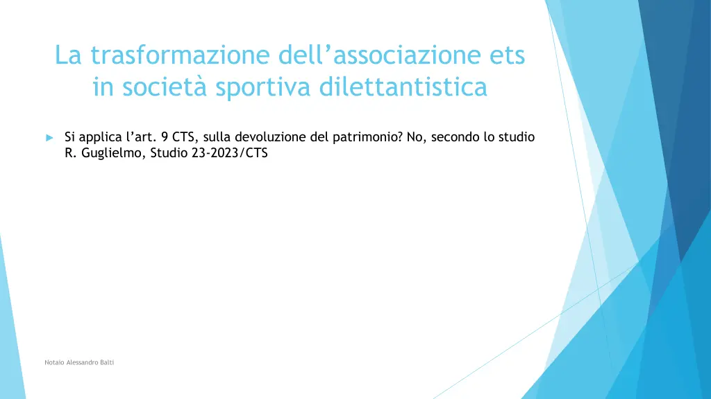 la trasformazione dell associazione ets in societ