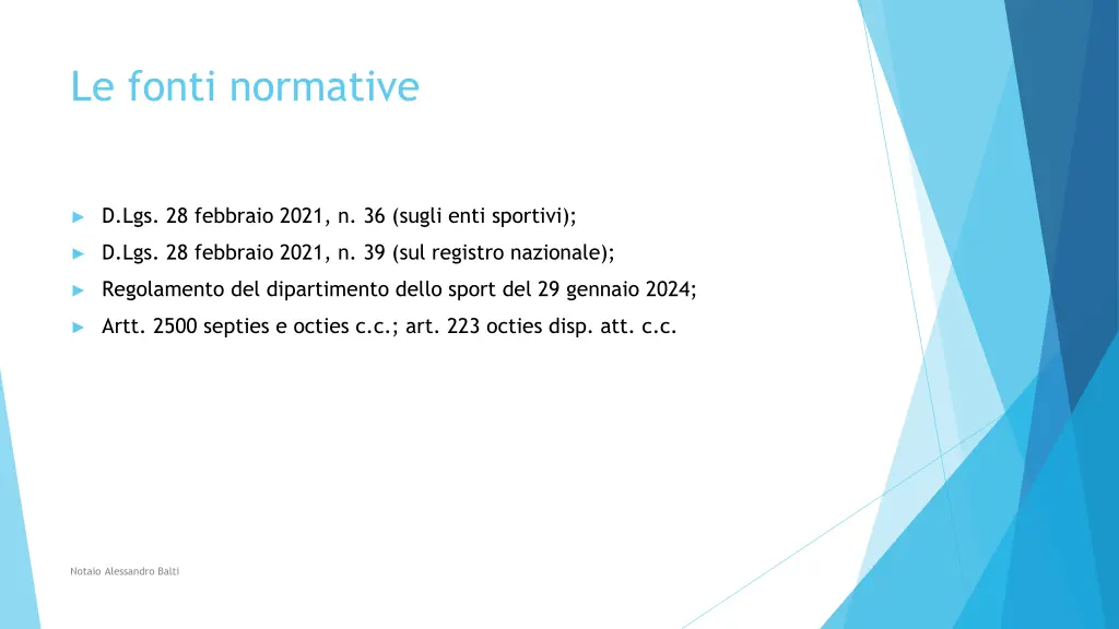 le fonti normative