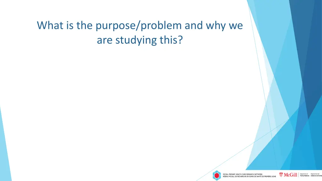 what is the purpose problem
