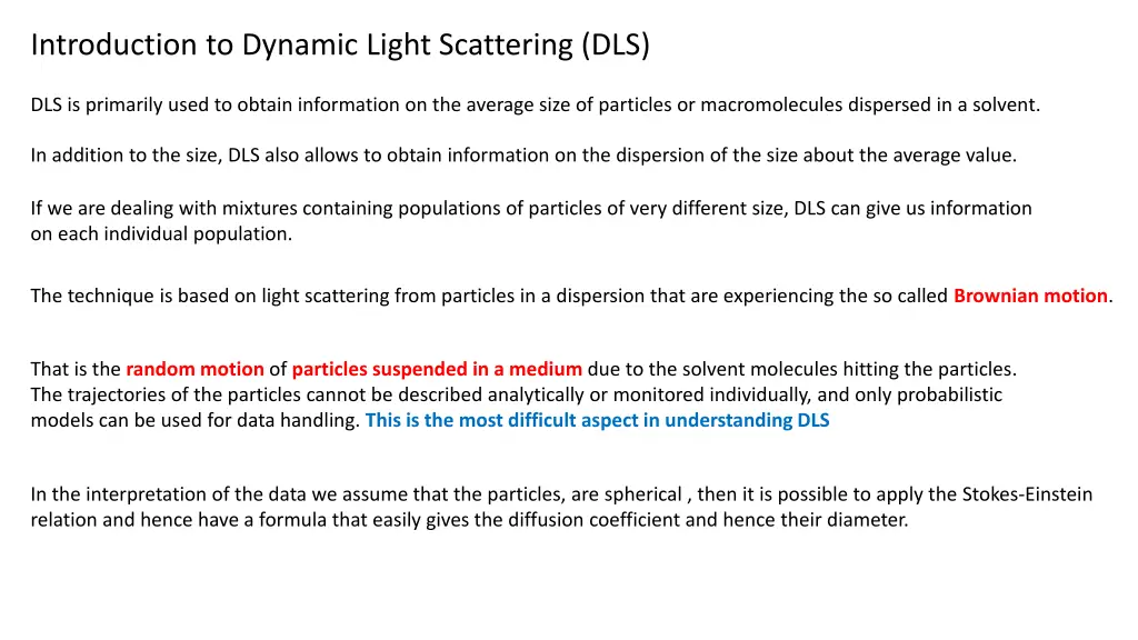 introduction to dynamic light scattering dls 1