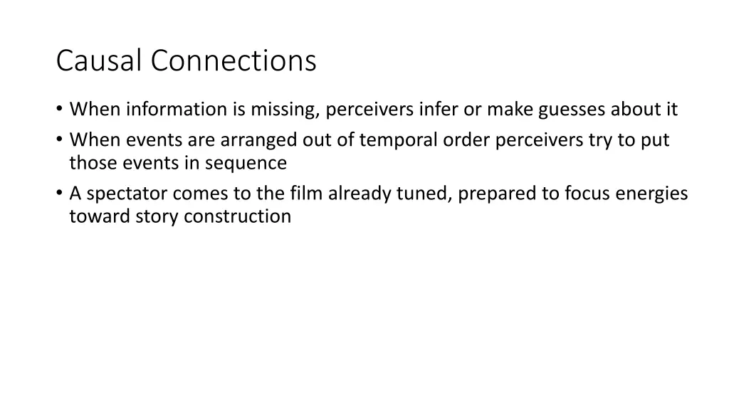 causal connections