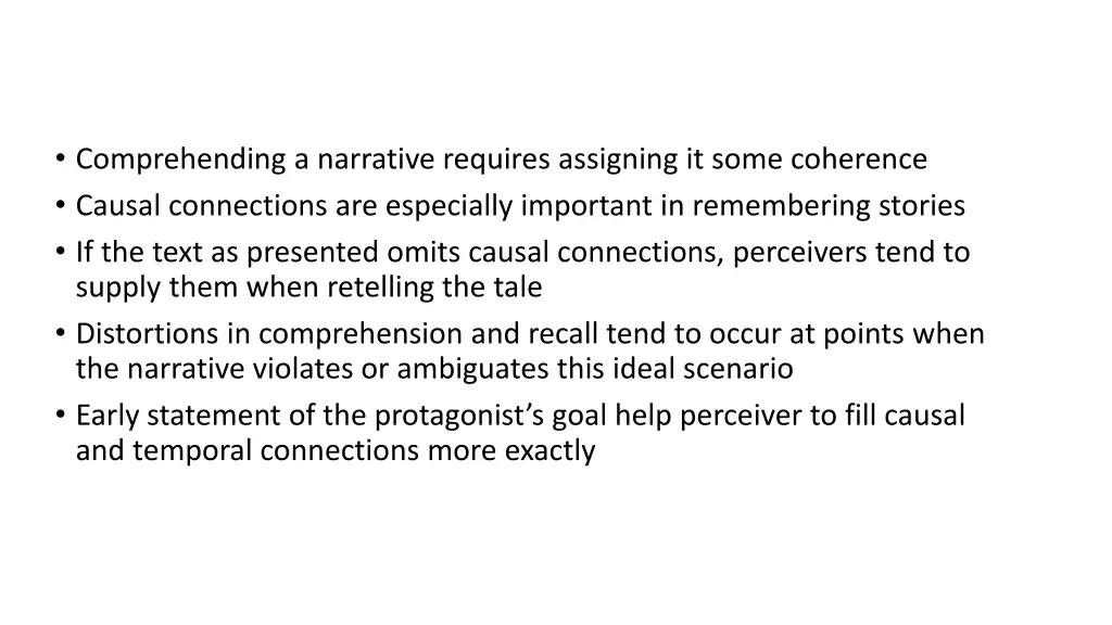 comprehending a narrative requires assigning
