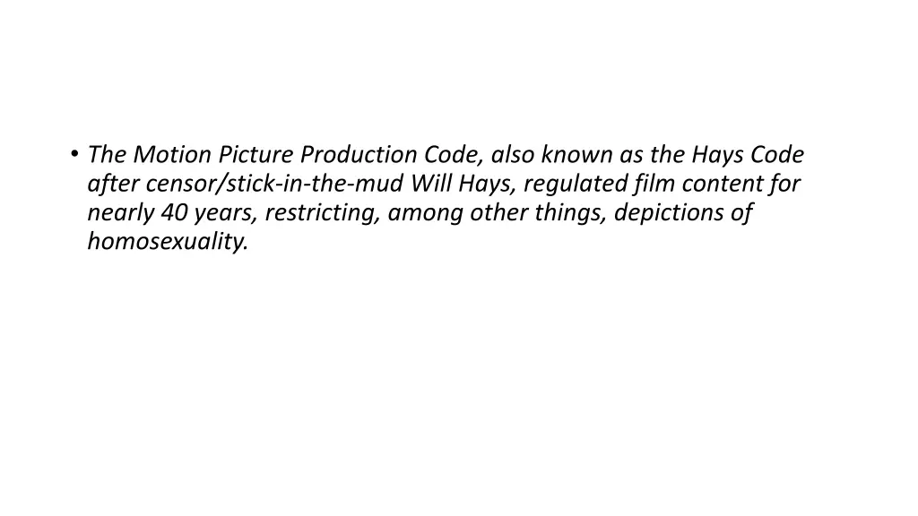 the motion picture production code also known