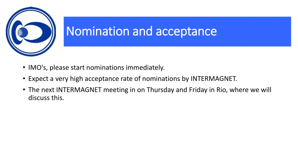 nomination and acceptance nomination