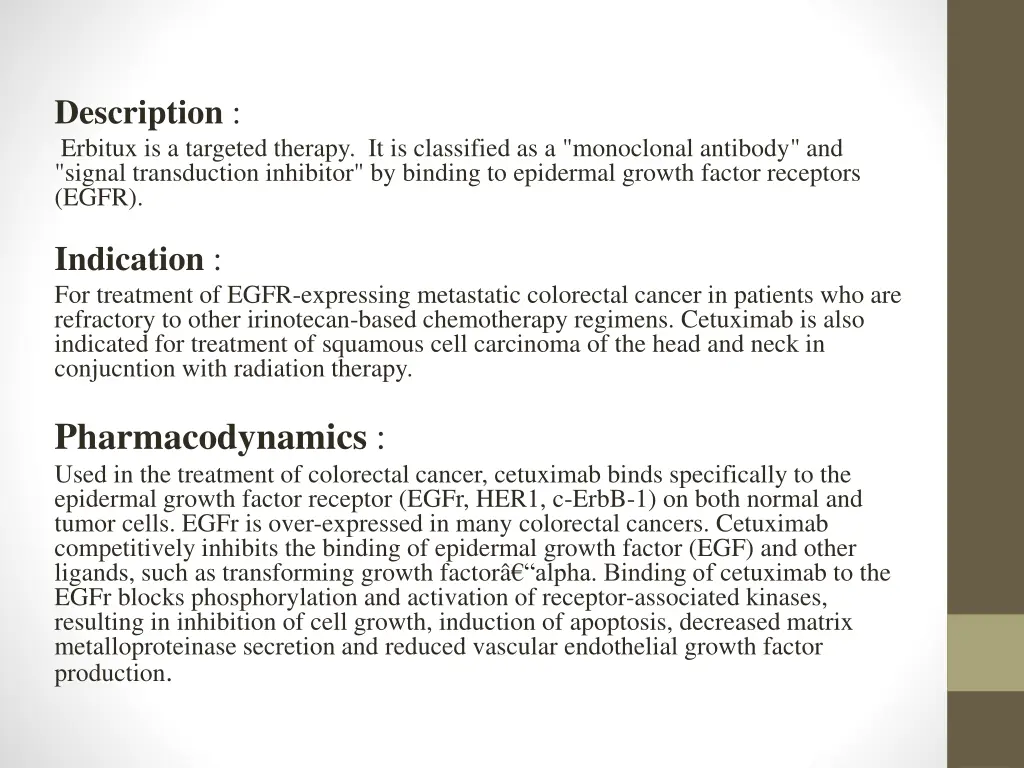 description erbitux is a targeted therapy