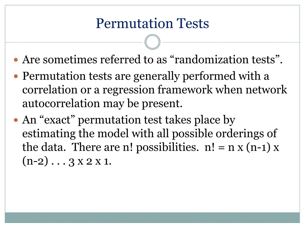 permutation tests
