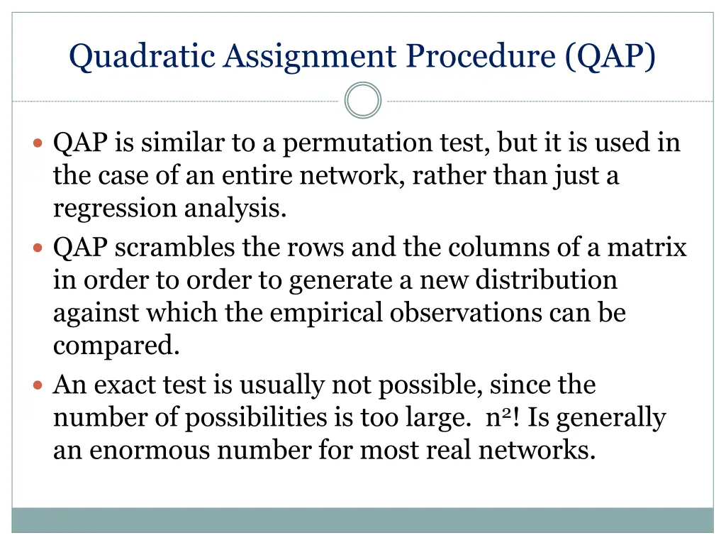 quadratic assignment procedure qap