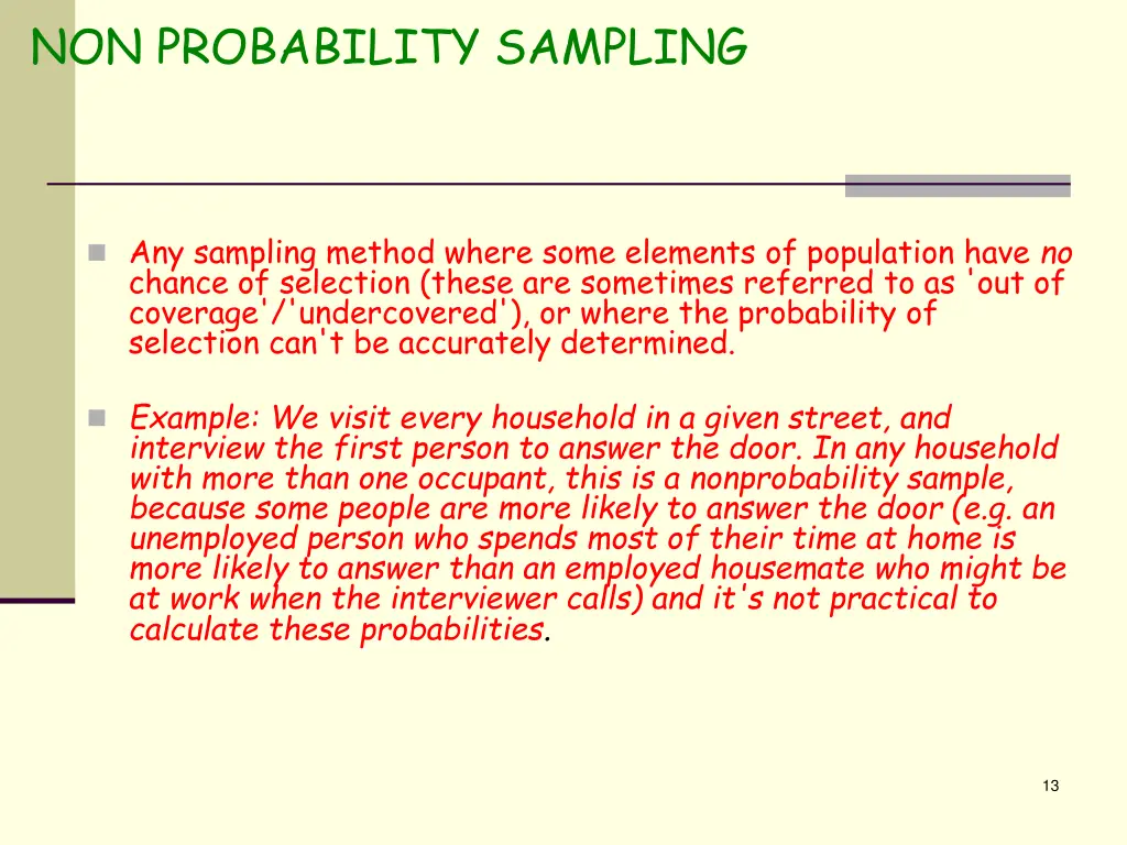 non probability sampling