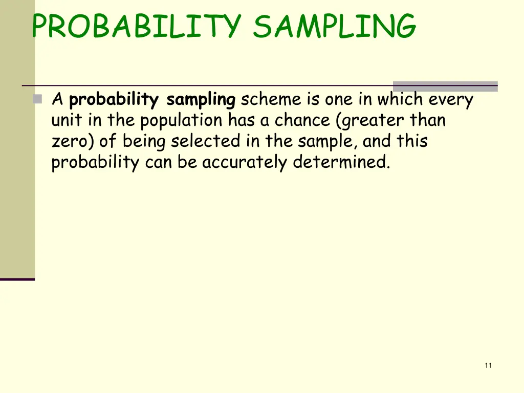 probability sampling