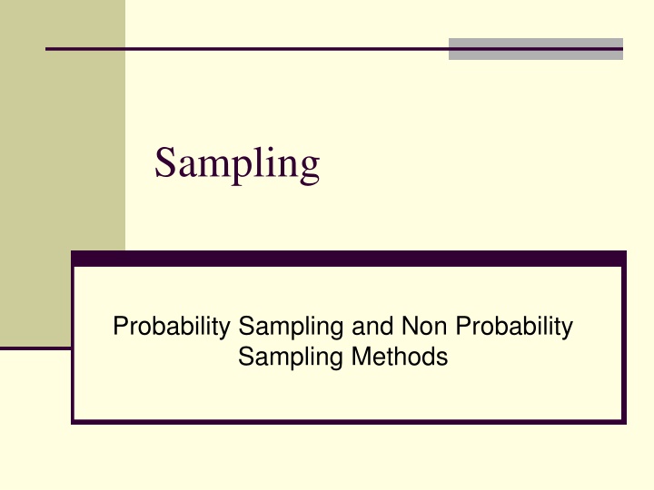 sampling