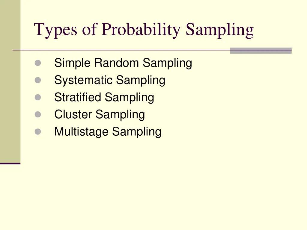 types of probability sampling