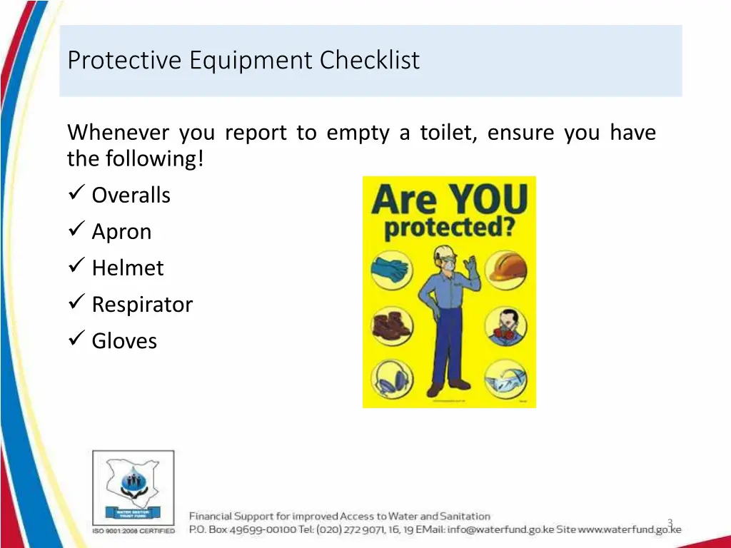 protective equipment checklist