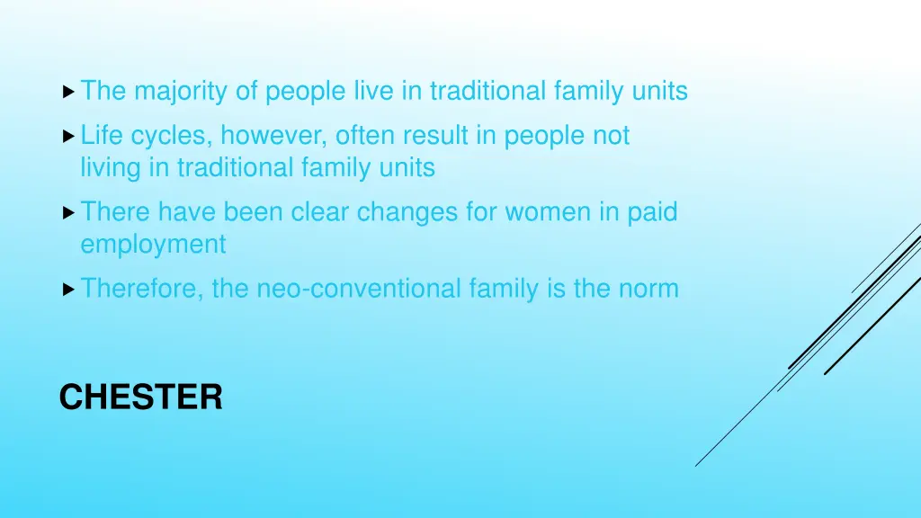 the majority of people live in traditional family