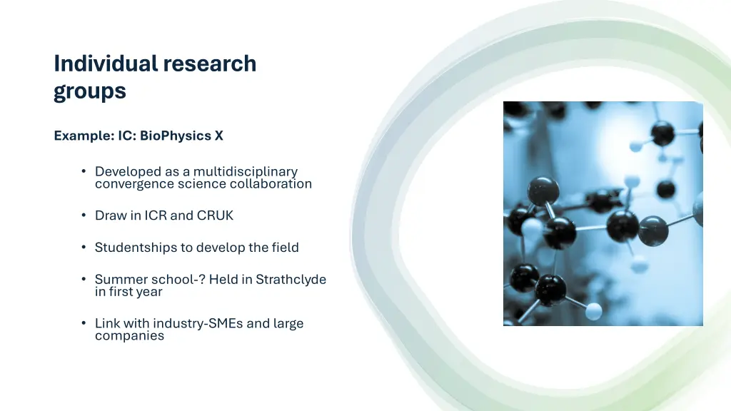 individual research groups