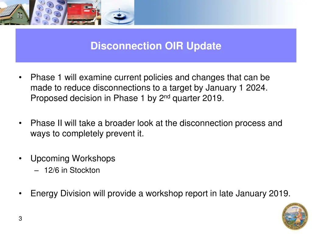 disconnection oir update 1