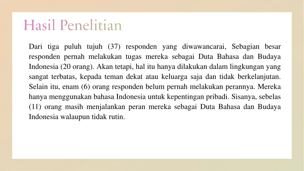 hasil penelitian
