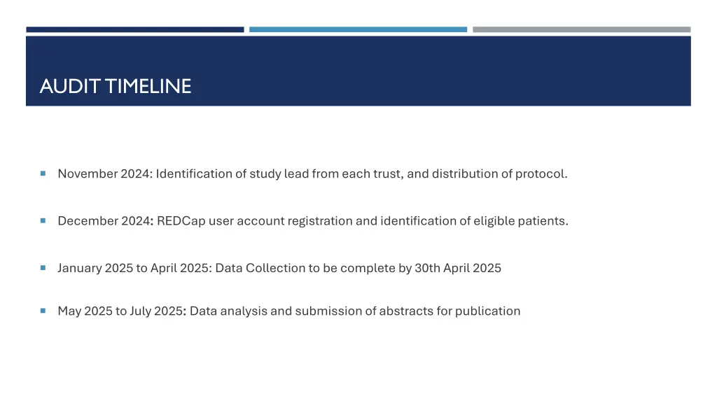 audit timeline