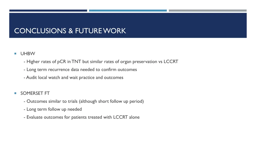 conclusions future work