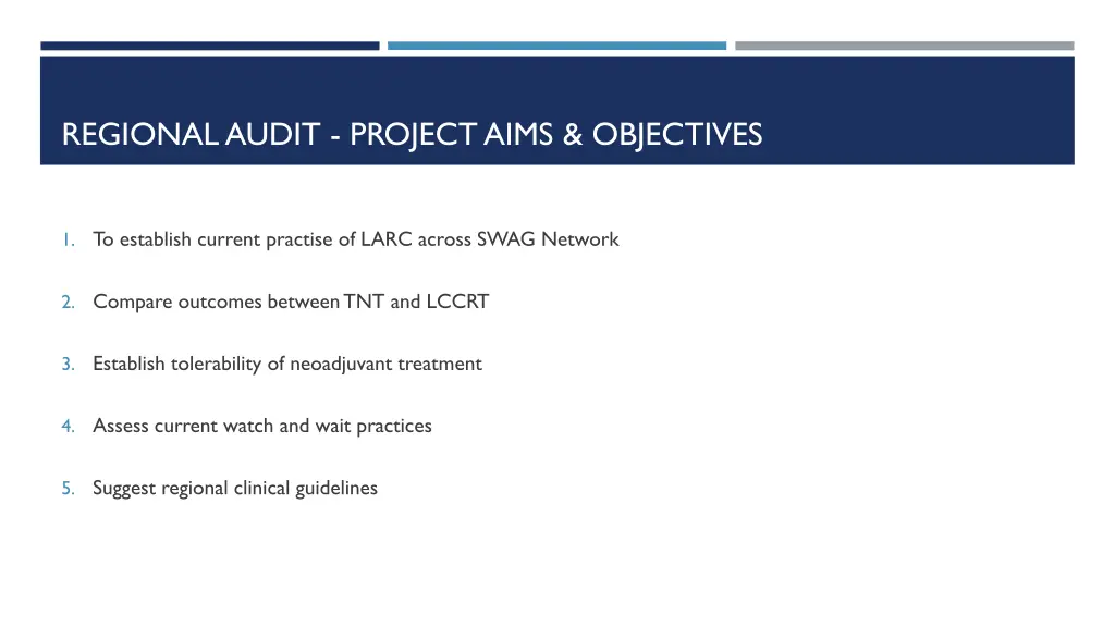 regional audit project aims objectives