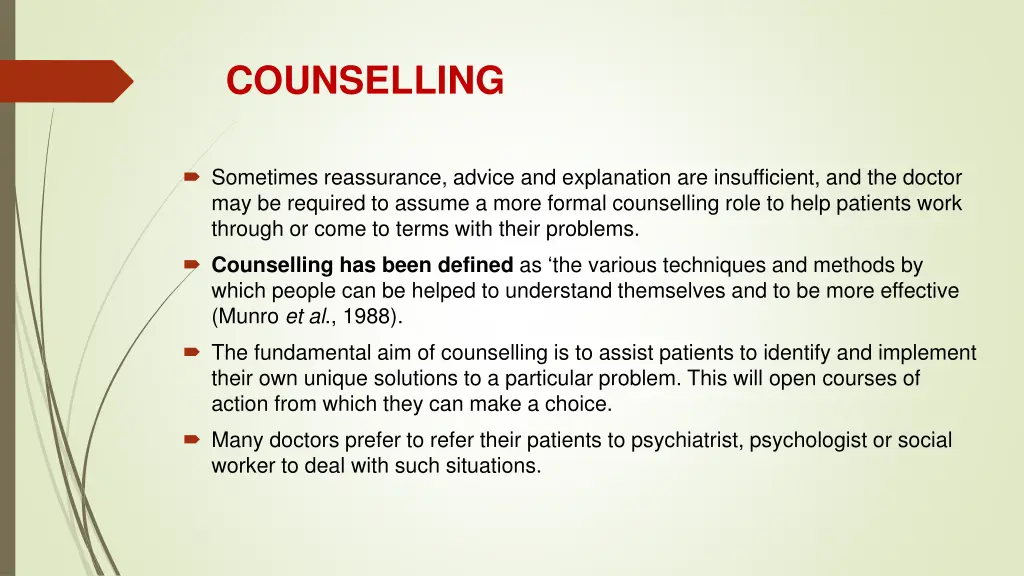 counselling