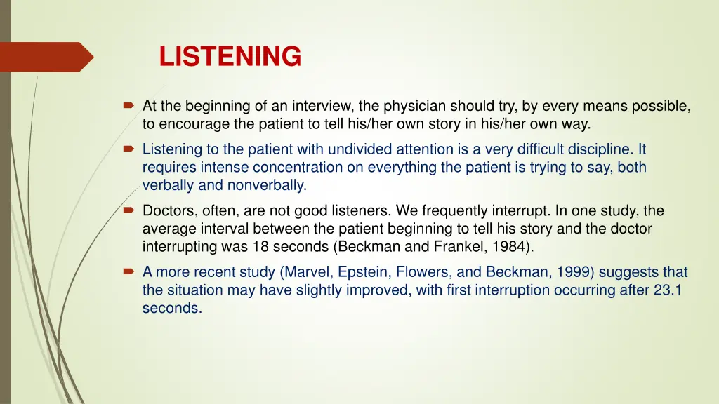 listening