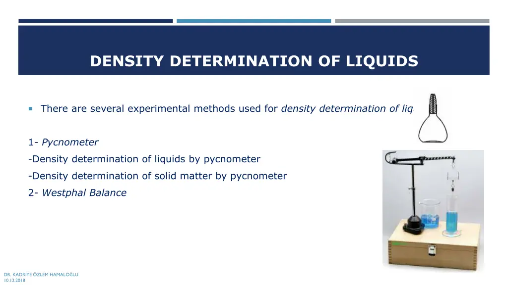 density determination of liquids