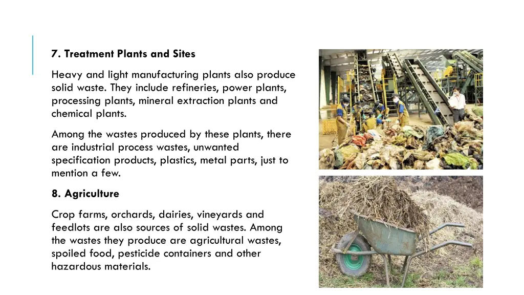 7 treatment plants and sites