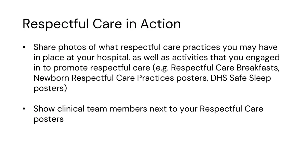 respectful care in action