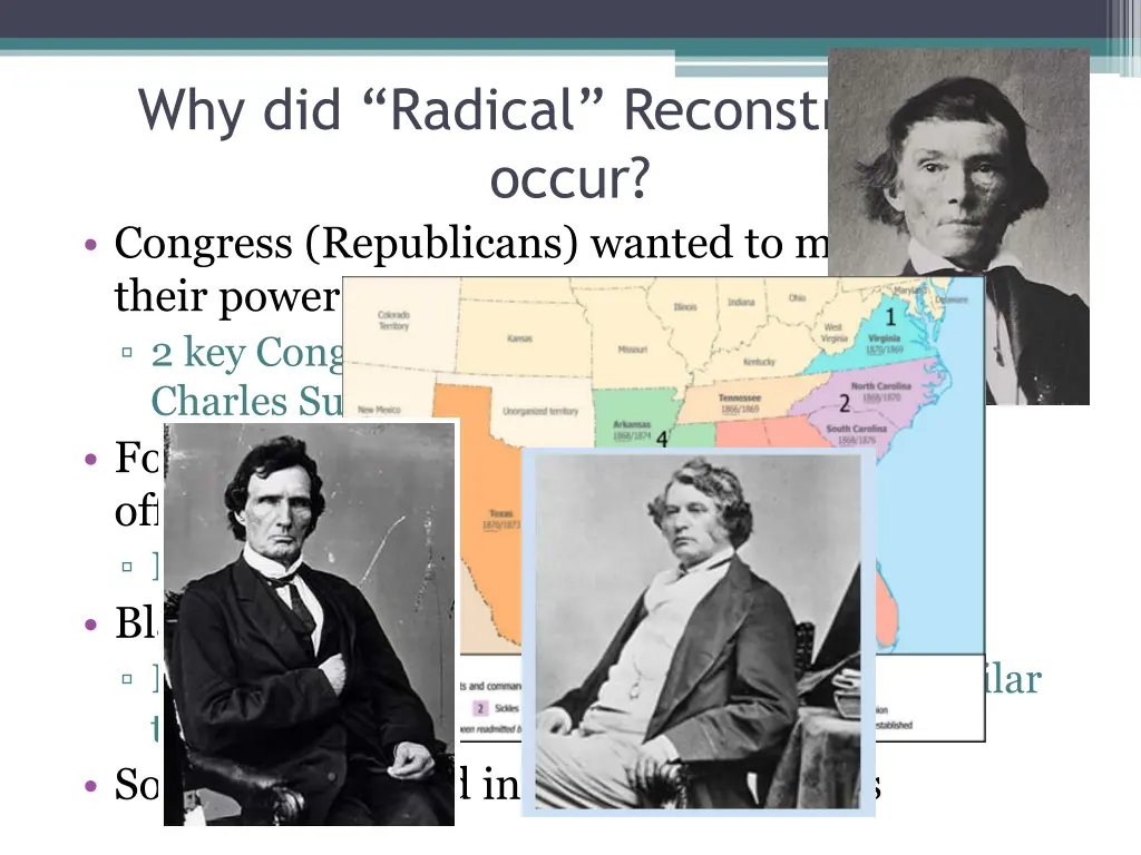 why did radical reconstruction occur congress