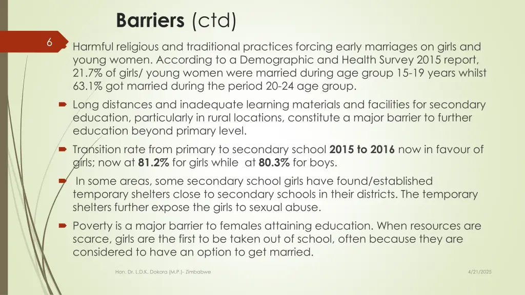 barriers ctd