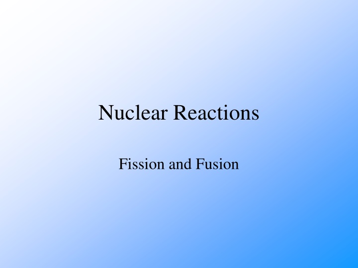 nuclear reactions