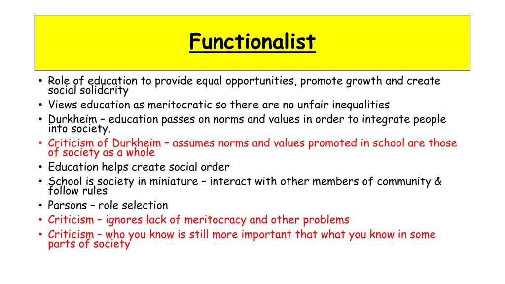 functionalist