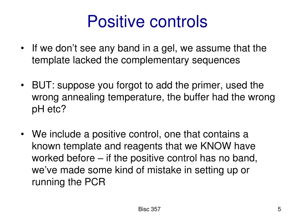 positive controls