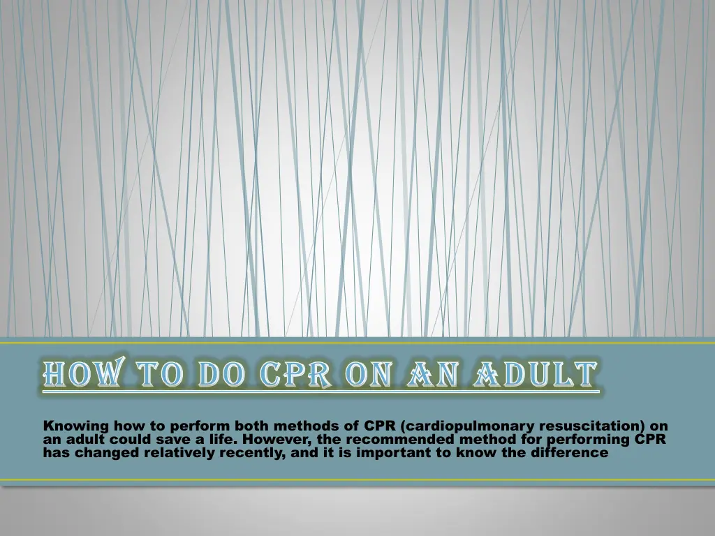 how to do cpr on an adult