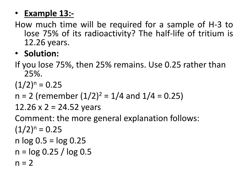 example 13 how much time will be required