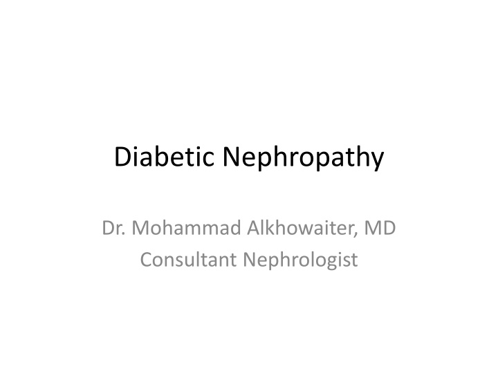 diabetic nephropathy