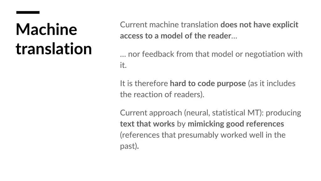 machine translation